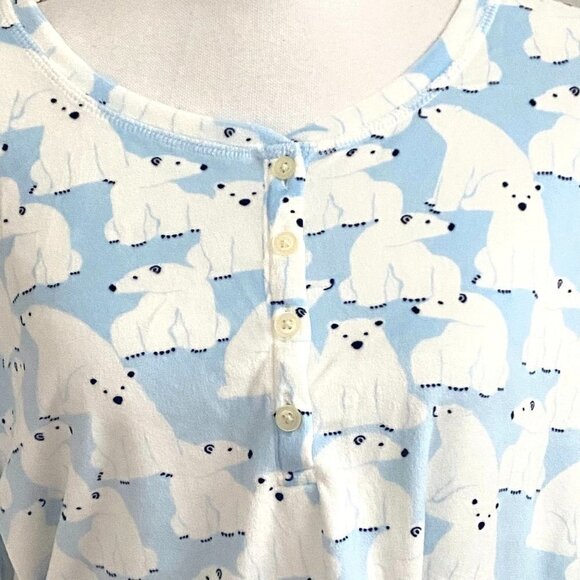 Target Polar Bear Holiday Matching Family Pajama Top Wondershop™ Blue Large - Picture 6 of 9